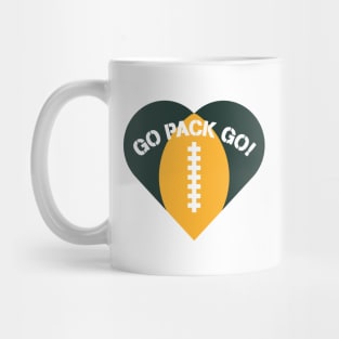 Heart Shaped Green Bay Packers Mug